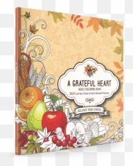 A Grateful Heart Adult Coloring Book - Corazon Agradecido Libro Para Colorear Png,Give Thanks Png