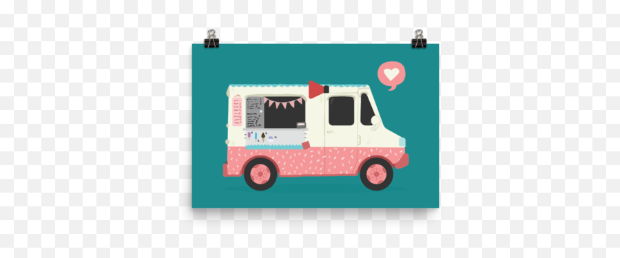 Ice Cream Truck To The Print - Commercial Vehicle Png,Ice Cream Truck Png