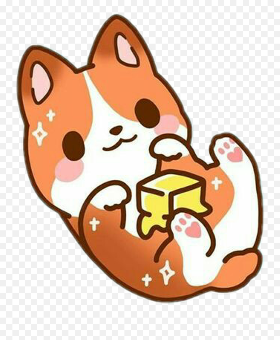 Freetoedit Cute Kawaii Fox Dog Food Butter Sprinkles - Kawaii Cute Dog Drawings Png,Sprinkles Transparent Background