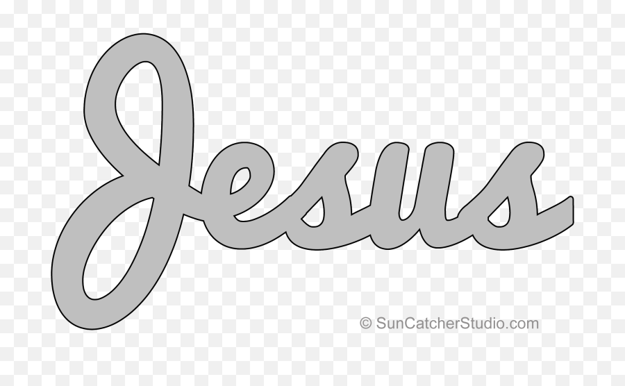 Jesus - Pattern Template Stencil Printable Word Art Design Jesus The Word Colouring Png,Jesus Silhouette Png