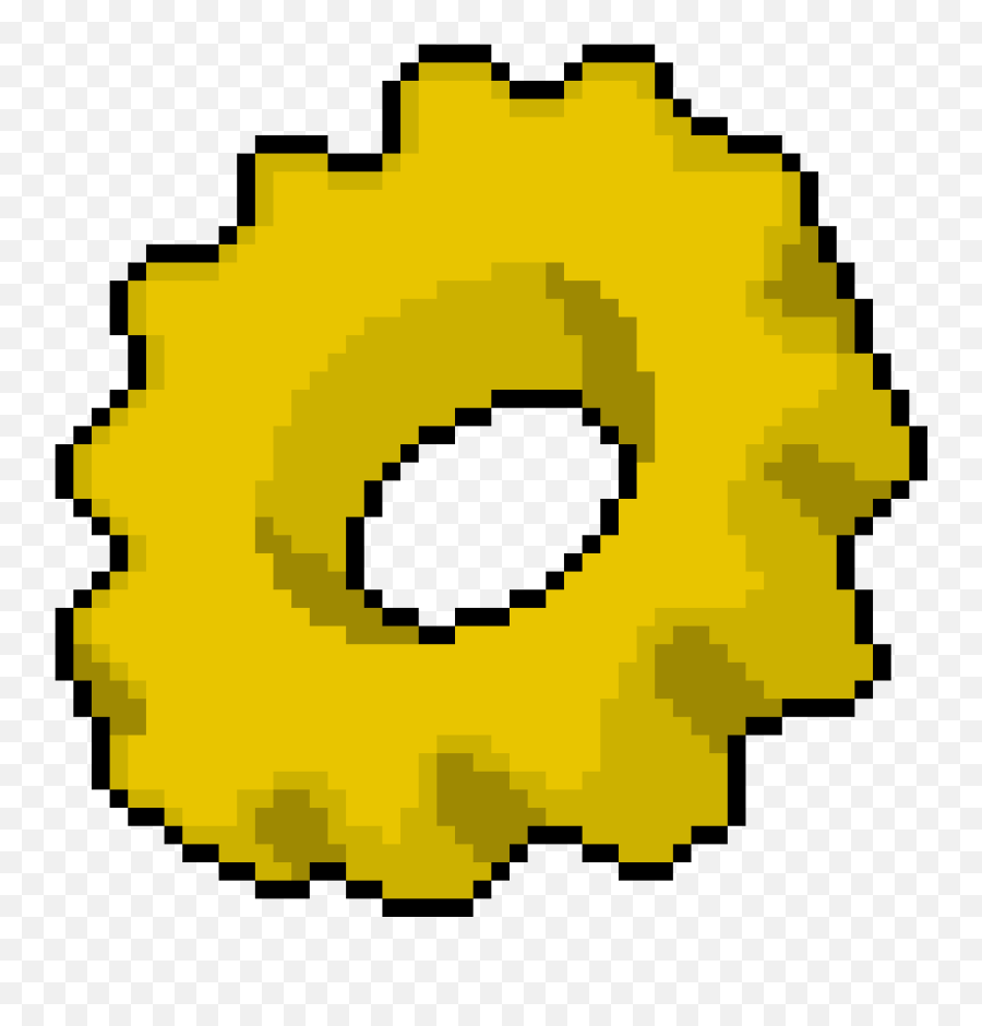 Pixilart - Golden Cog By Dwastelander Rain Cloud Pixel Art Png,Cog Png