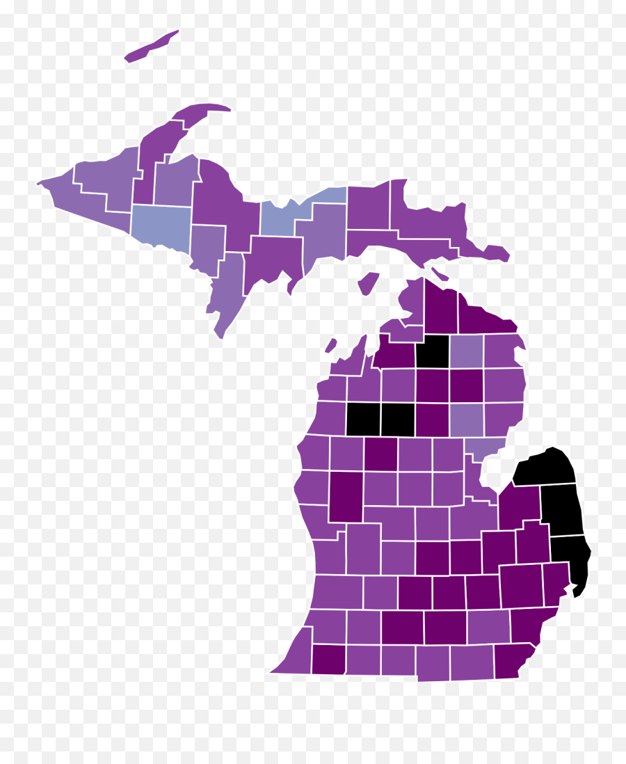 Covid - 19 Pandemic In Michigan Wikipedia Michigan State Map Counties By Sharon Cummings Png,Michigan Outline Transparent