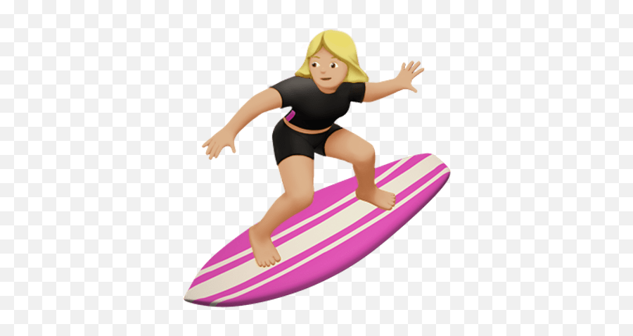 Female Surfer Emoji Transparent Png - Surfer Emoji,Water Emoji Transparent
