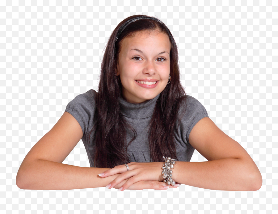 Young Attractive Woman Sitting - Confused Girl Transparent Background Png,Girl Sitting Png