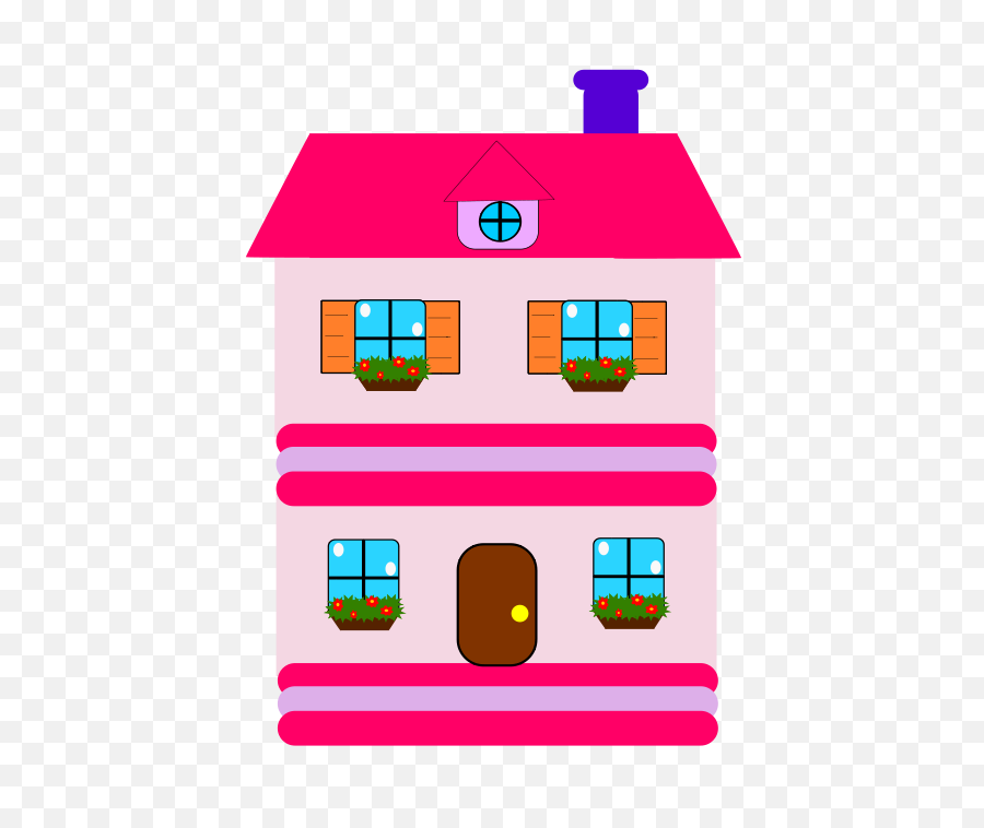 Cute House Clipart Free Images - Pink House Clipart Png,House Clipart Transparent