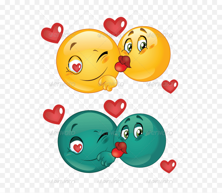 Emoticon Couple Kissing - Couple Kissing Emoji Png,Kissing Icon Facebook