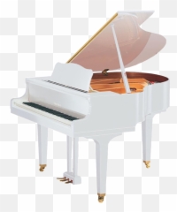 White Music Instrument Grandpiano Fre - White Yamaha Baby Grand Piano Png,Grand Piano Png