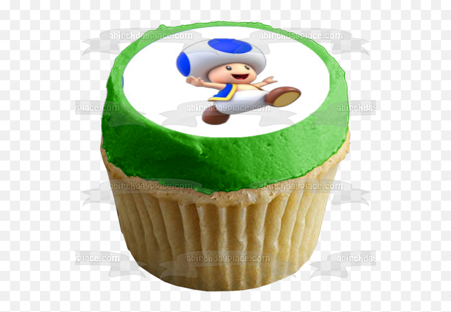 Super Mario Brothers Luigi Yoshi Toad Starman Mushrooms Cherries Edible Cupcake Topper Images Abpid06237 - Rogue Company Birthday Cakes Png,Super Mario Mushroom Icon