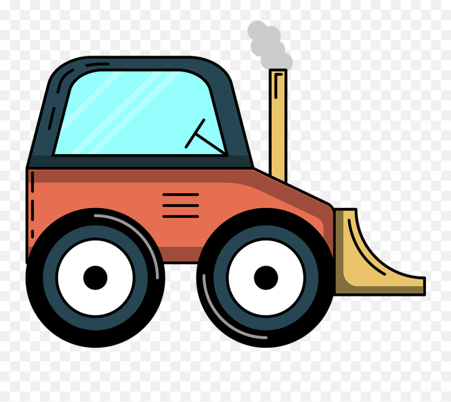 Digger Loader Bulldozer - Free Vector Graphic On Pixabay Maquinas Potentes Animadas Png,Bulldozer Icon