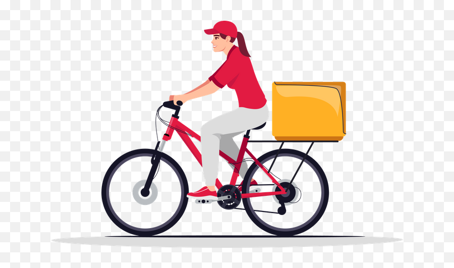 Delivery - Royalty Biker Food Delivery Png,Free Bike Icon