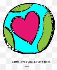 Holidays Heart Line Art Circle For Earth Day - Clipart png