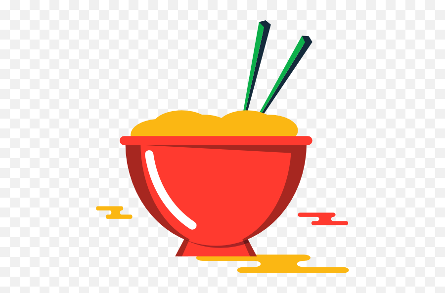 Chinese Food Japanese Rice Bowl Chopsticks Icon - Chinese Food Png Cartoon,Bowl Of Rice Icon