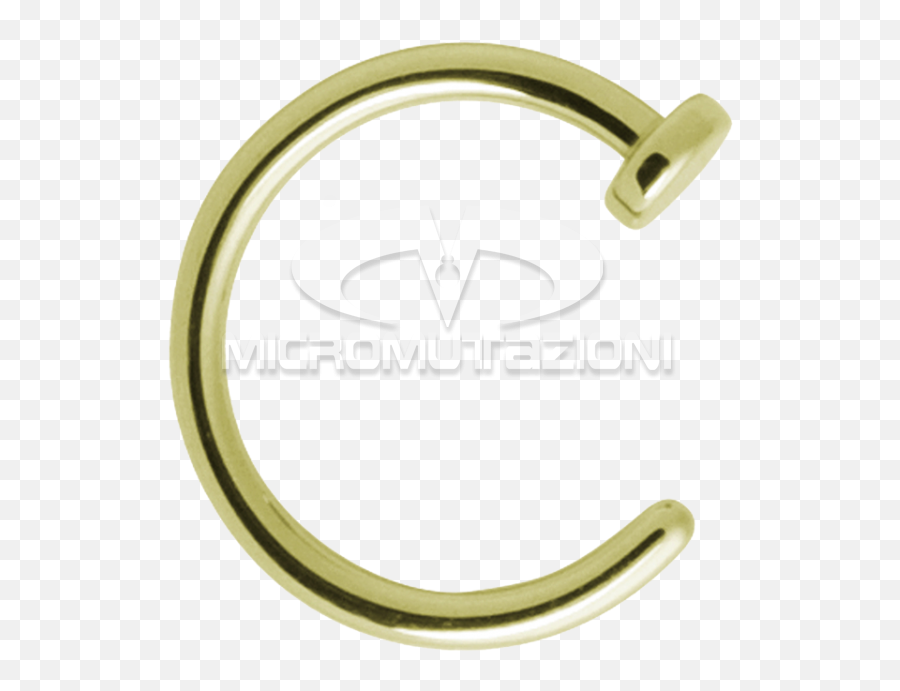 Gold Titanium Open Nostril Ring - Nose Piercing Png,Nose Ring Png