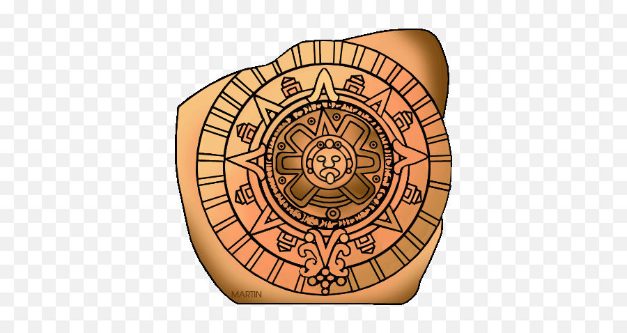 Aztecs Clip Art By Phillip Martin Aztec Calendar - Aztecs Clip Art Png,Aztec Icon