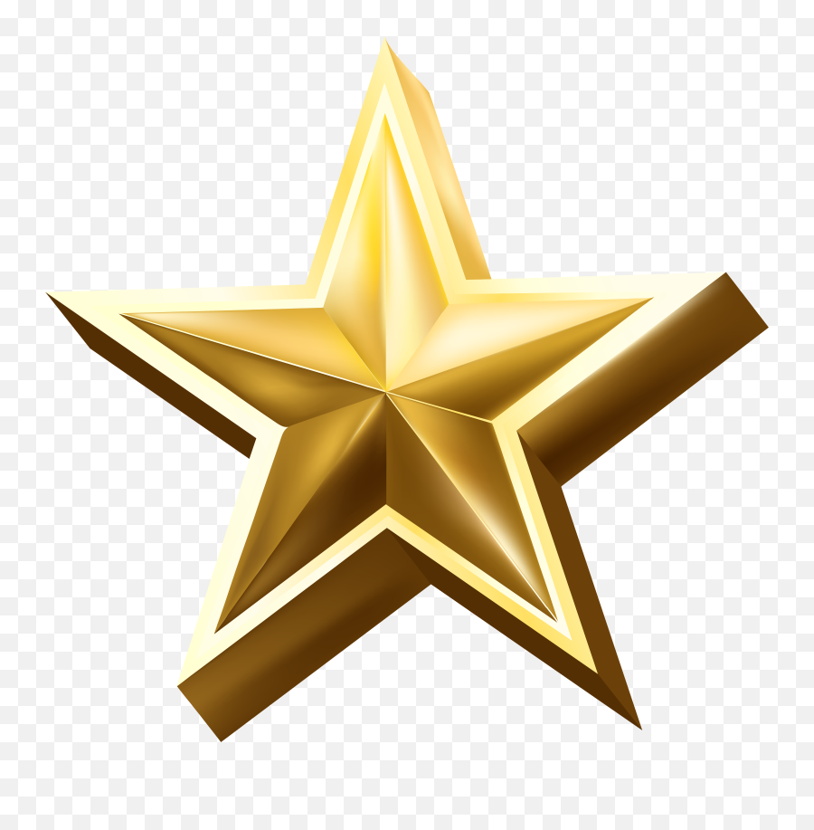 Gold Star Logo Free Clipart - Transparent Background Gold Star Png,Star Logo