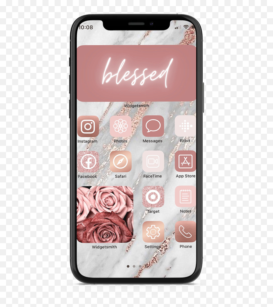 25 Unique Ios 14 Home Screen Ideas For Iphone 2021 - Rose Gold Home Screen Aesthetic Png,Pink Facetime Icon