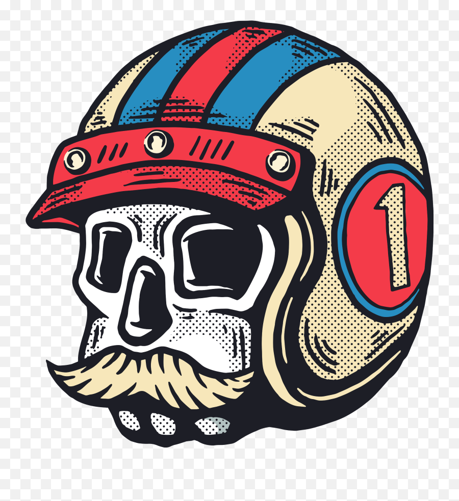 Skull With Mustache Wearing Helmet Sweatshirt Teeshirtpalace - Dot Png,Icon Skull Motorcycle Helmet