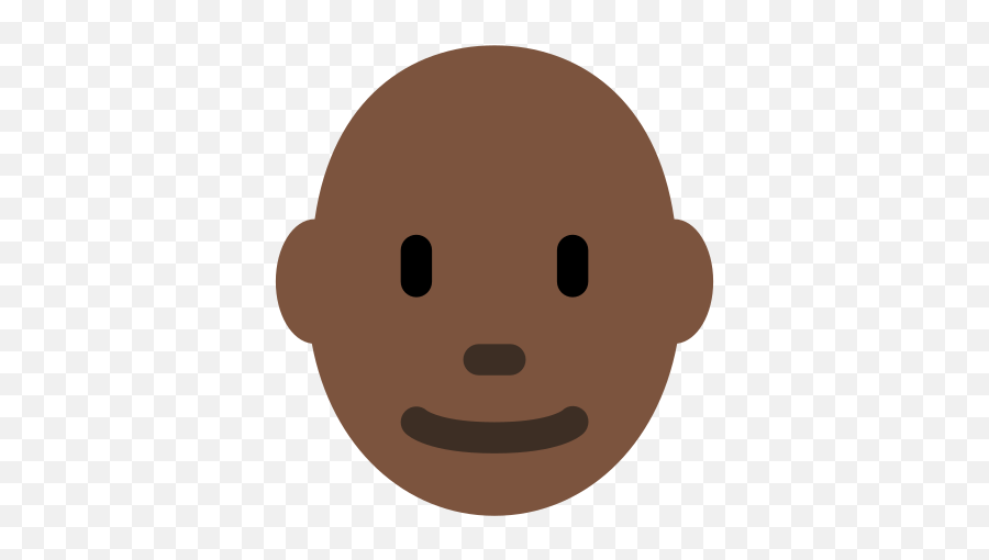 U200d Man Dark Skin Tone Bald Emoji - Happy Png,Bald Man Icon