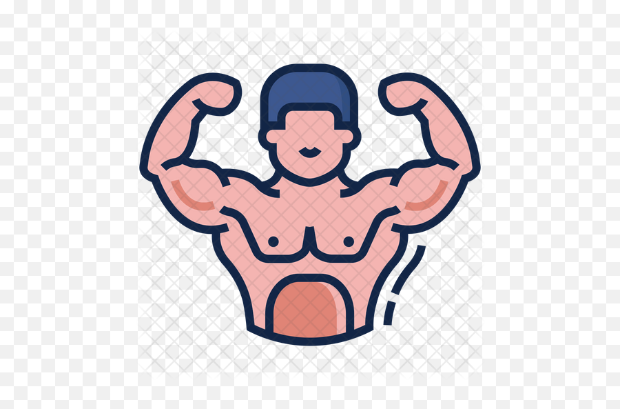 Muscle Icon - Download in Colored Outline Style