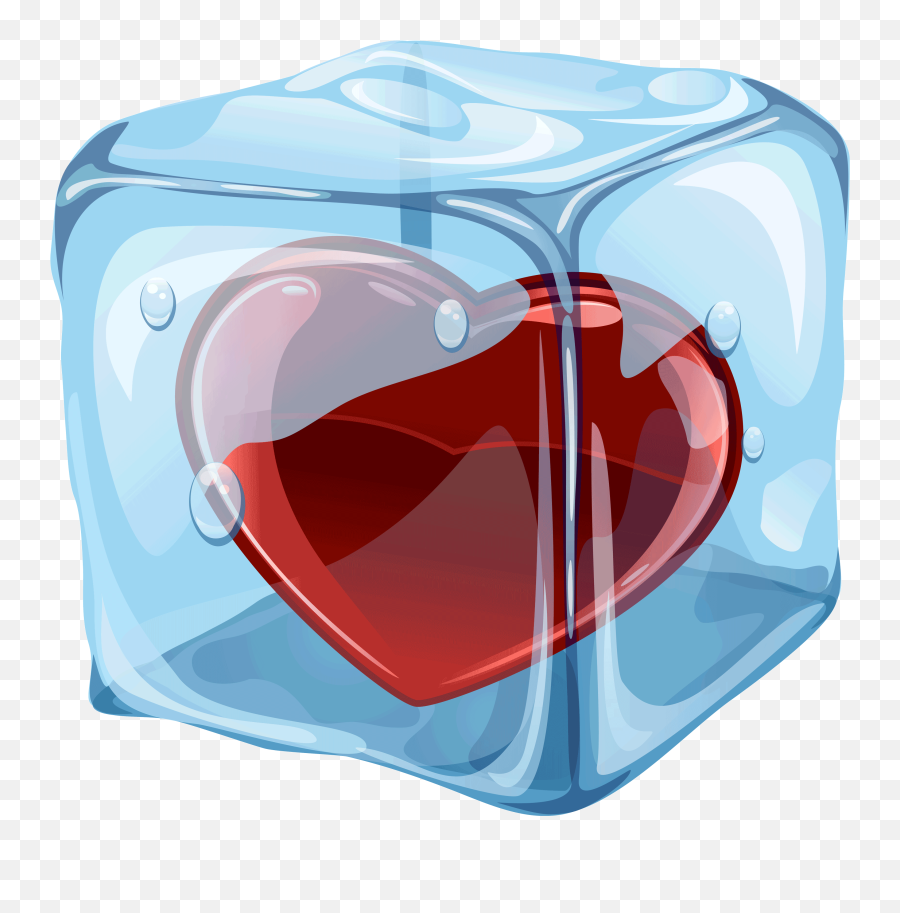 Heart In Ice Cube Png Clipart - Heart In Ice Cube,Cube Transparent Background