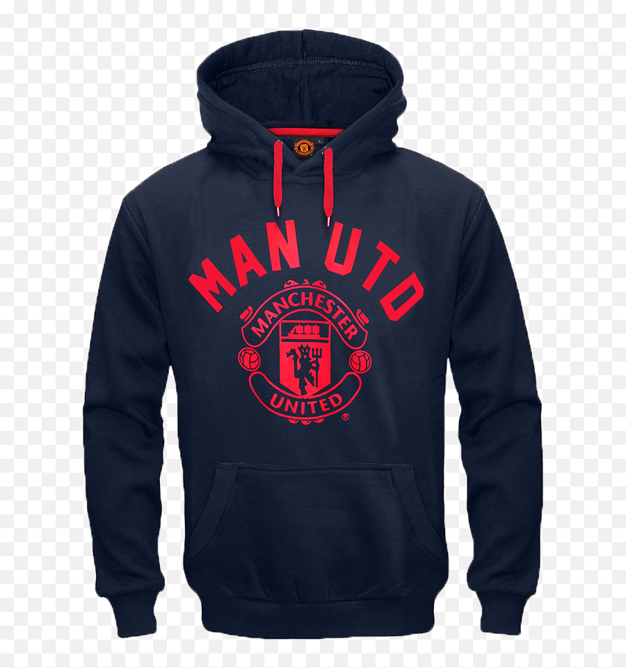 Hettegenser Man Utd Logo Mørk Blå - Hoodie Png,Utd Logo