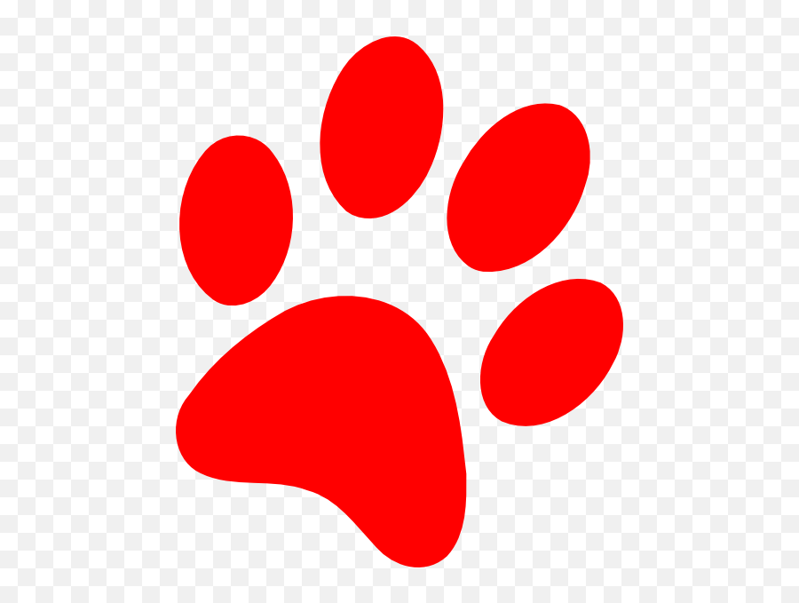 Red Paw Print Transparent Png Clipart - Paw Prints Red,Paw Print Png