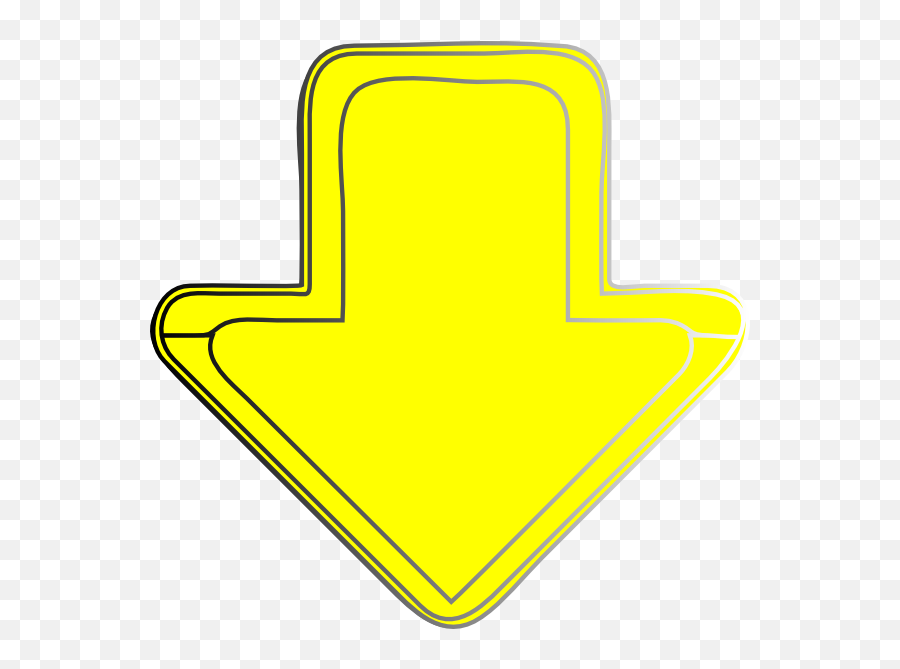 Yellow - Arrowdown Clip Art At Clkercom Vector Clip Art Yellow Arrow With Black Background Png,Yellow Arrow Png