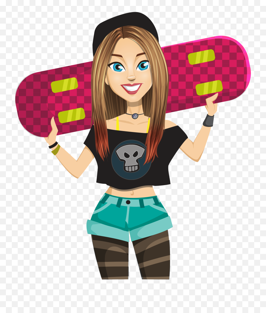 Skate Girl Png Hd Image Free Download - Girl Skate Png,Skateboarding Png