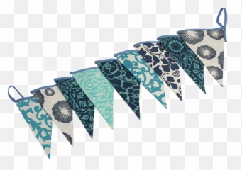 Triangle Flag Banner Png - Blue Bunting Flag Banner Art Motif