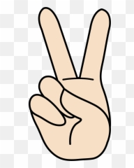 Library Of Hand Signal Royalty Free Download Png Files - Peace Hand Sign Clipart,Peace Sign Transparent Background