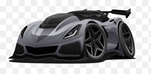 Modern American Sports Car Cartoon - Png