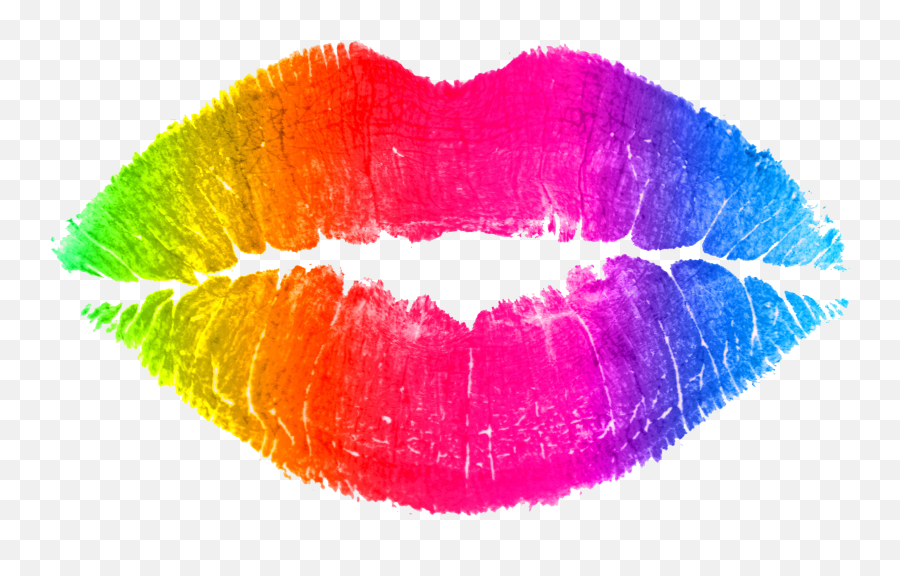 Drawing Lip Rainbow Color Clip Art - Rainbow Lips Rainbow Lips Png,Lip Png