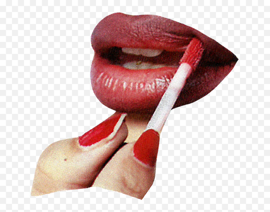 Mouth Blood Png - Woman Applying Red Lipstick Lip Gloss Cosmetics,Red Lipstick Png