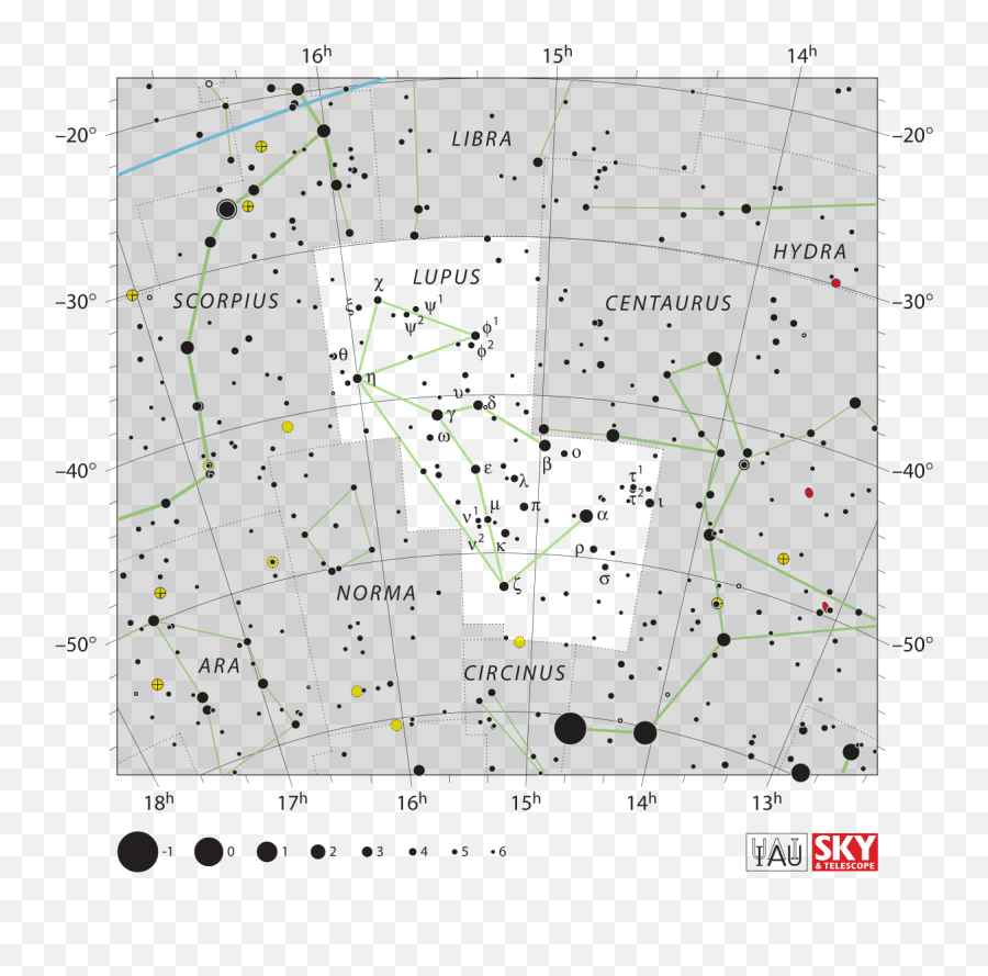 Lupus Constellation - Wikipedia Canis Minor Star Map Png,Constellation Png