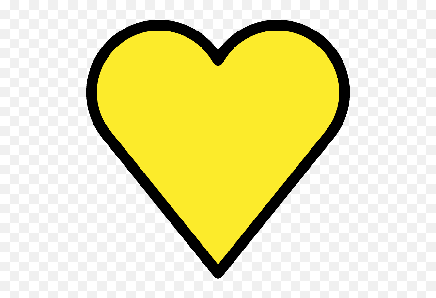 Yellow Heart Emoji Clipart - Heart Png,Yellow Heart Png
