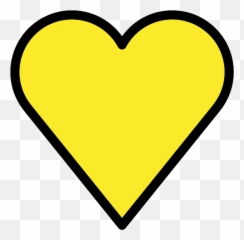 Yellow Heart Emoji Clipart - png