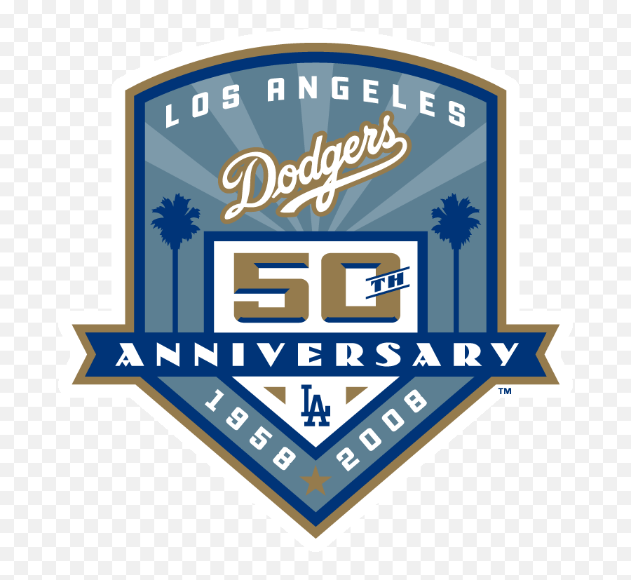 Los Angeles Dodgers Anniversary Logo - Los Angeles Dodgers Png,50th Anniversary Logo