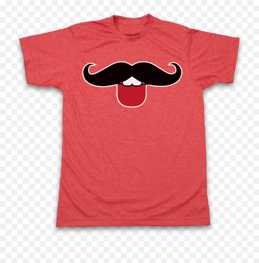 Mustache Tongue - Short Sleeve Png,Mustach Png