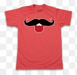 Mustache Tongue - Short Sleeve Png,Mustach Png