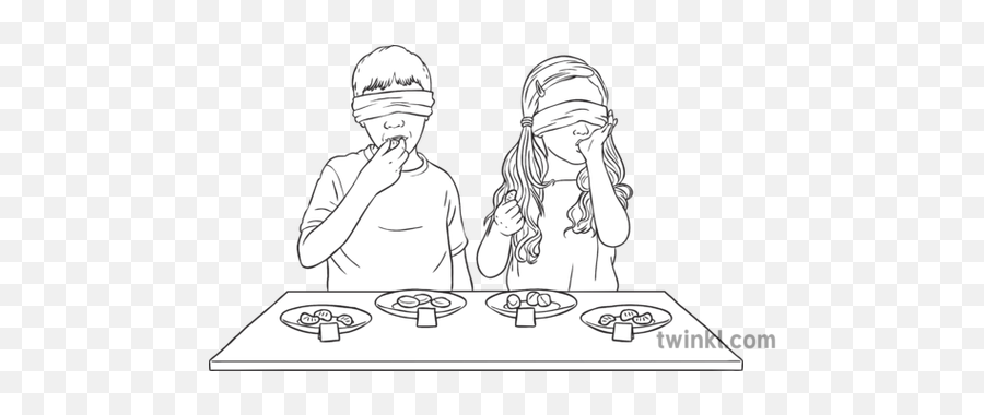 Taste Test Healthy Eating Week Food Boy - Blindfold Taste Test Drawing Png,Blindfold Png