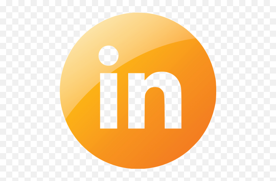 Web 2 Orange Linkedin 4 Icon - Free Web 2 Orange Site Logo Dot Png,Linkedin Logo Size