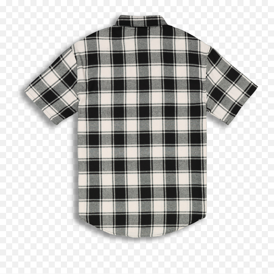 New Slaves Zip Tartan Ss Flannel Shirt Whiteblack - Shirt Png,Flannel Png