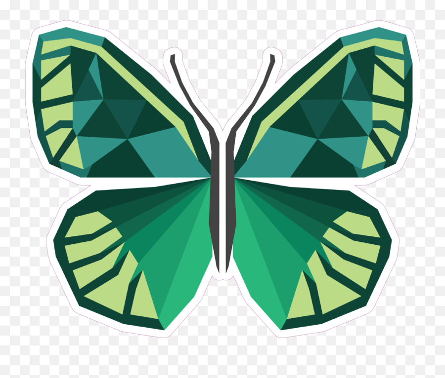 Green Butterfly Sticker - Papilio Machaon Png,Green Triangle Png