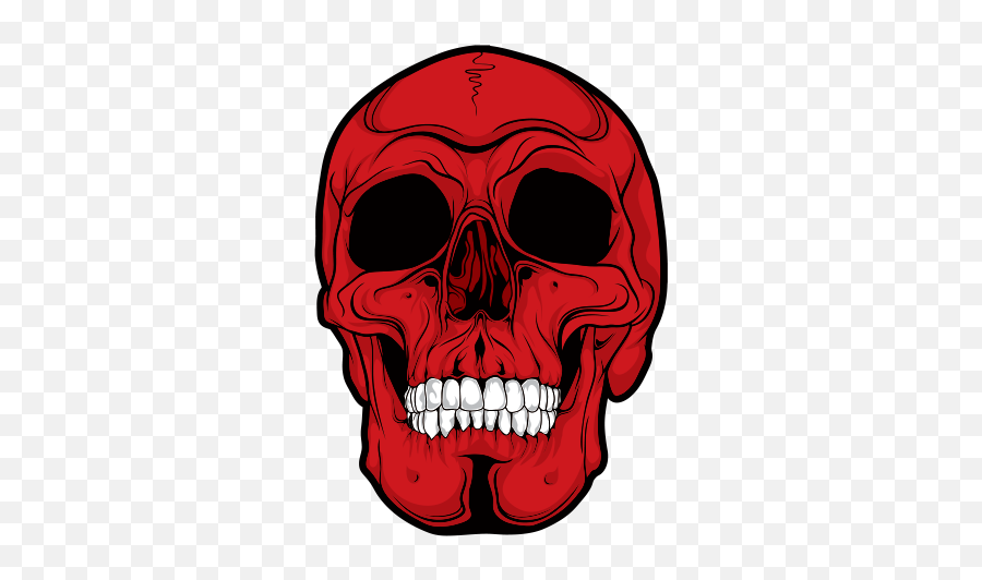 Printed Vinyl Red Skull Stickers Factory - Creepy Png,Skulls Transparent
