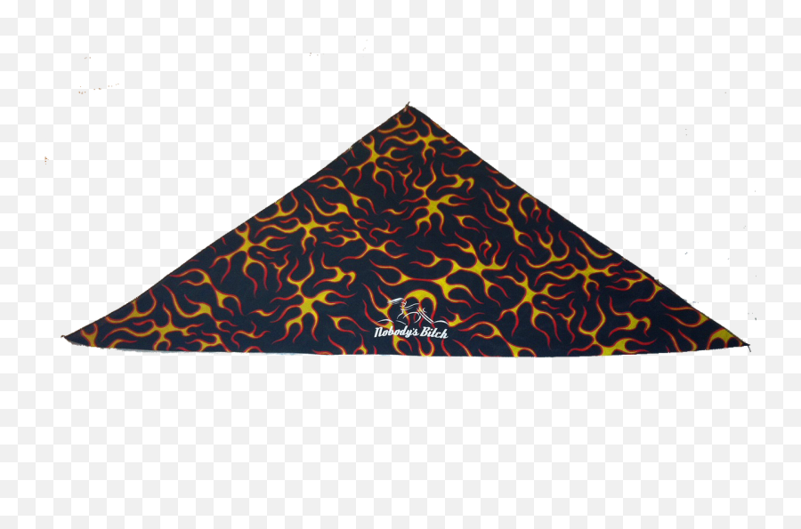 Bandana Head Wrap Black With Flame Print - Dot Png,Black Bandana Png