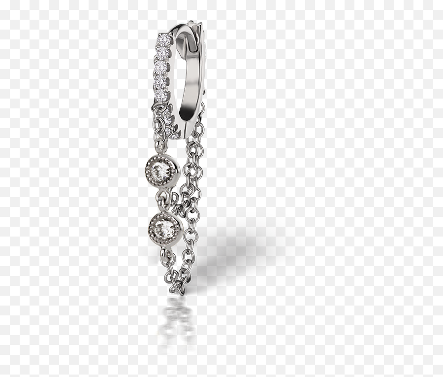 65mm Diamond Eternity With 2 Rounds And Chains Maria Tash - Solid Png,2 Chainz Png