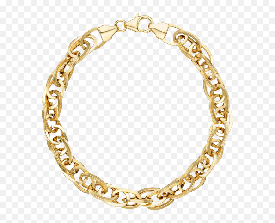 14k Yellow Gold Oval Links Chain Bracelet - 100 Exclusive Solid Png,Gucci Icon Thin Band Ring