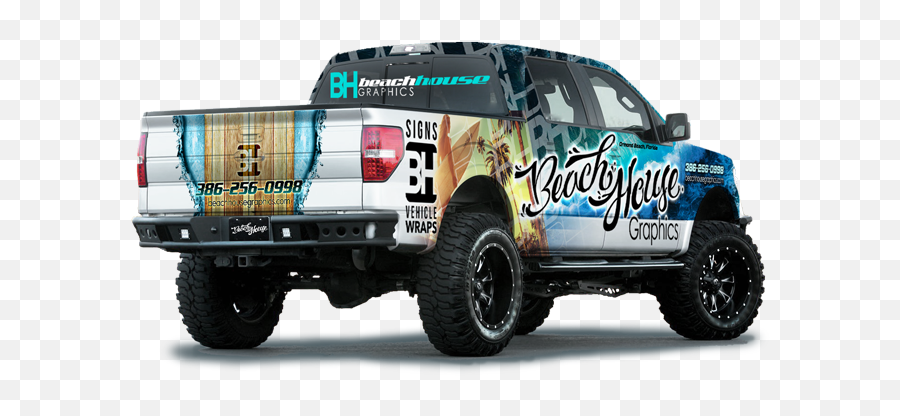 Beach House Graphics Vehicle Wrap Advertising Signs And - Rim Png,Icon Custom Cars