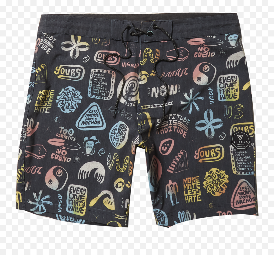 More Mate Less Hate Boys Boardshort - Vissla More Mate Less Hate Boardshort Png,Bay Icon Denim