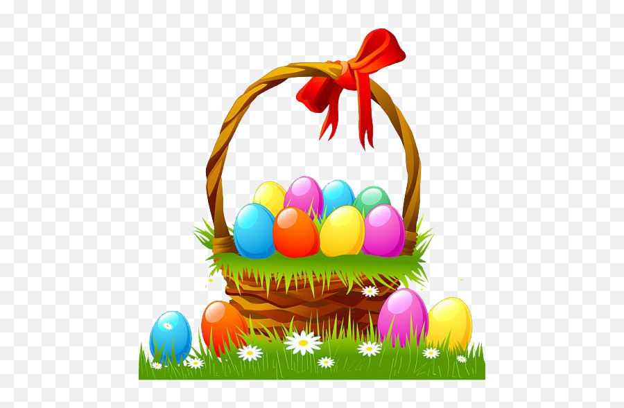Download - Easter Basket With Eggs Png,Easter Basket Transparent